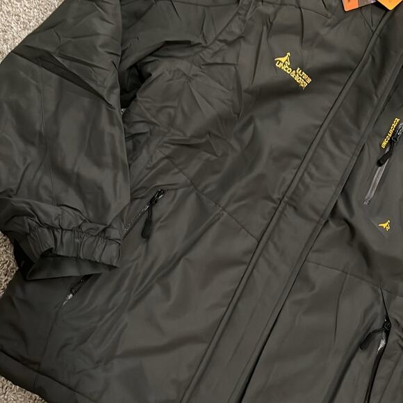 NWT NEW Moerdeng Men's Windbreaker Jacket Black Large‎ Long Sleeve Waterproof - Picture 4 of 15